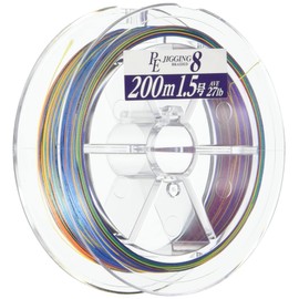YAMATOYOO PE Jigging 8, 668.4 ft (200 m), No. 1.5, 27lb, 8 Pieces, 5 Colors