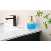 Ximlike Round Bathroom Soap Dispenser Gold Pump, Glass Bottle with
