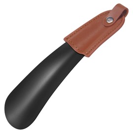 Shakico Travel Shoe Horn Metal, 6.6" Long Shoe Helper Shoehorn for Men, Kids and Seniors