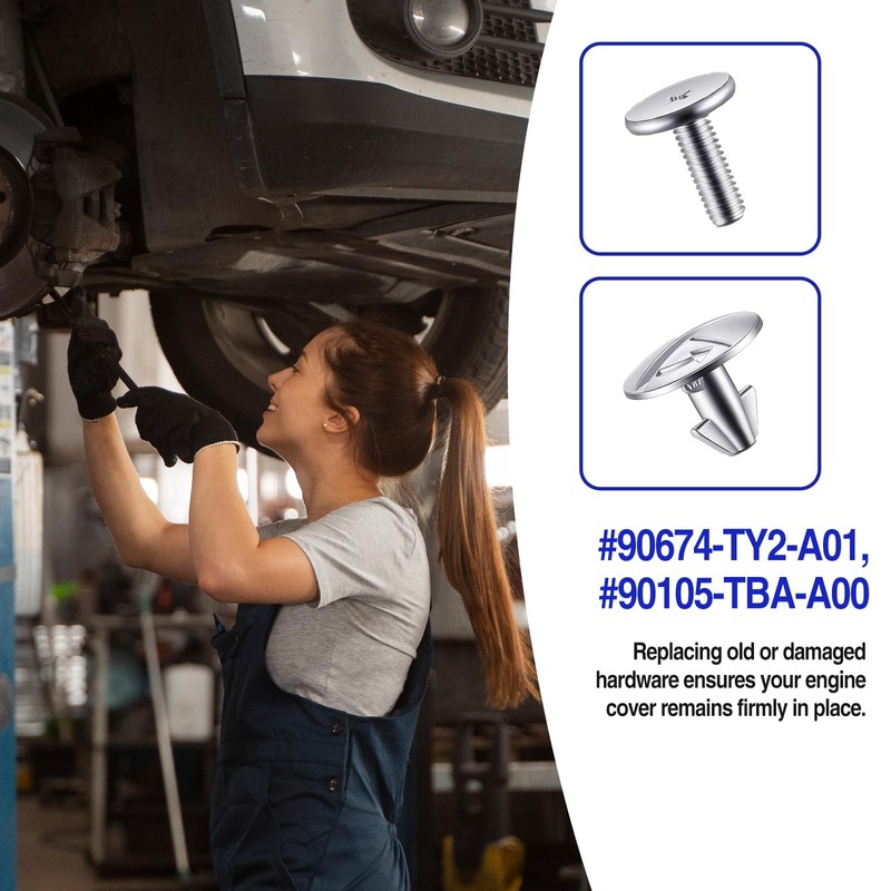 8PCS Engine Splash Shield Bolt Kit – Lower Skid Plate