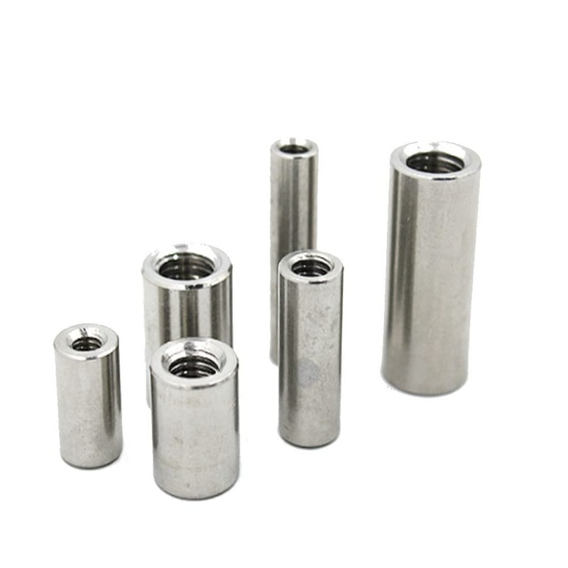 20PCS M6 Round Connector Nuts, Female Thread Rod Studding Stainless