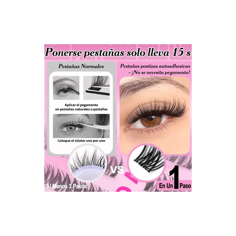 Wosheer Pestañas Adhesivas Con Cinta Autoadhesiva Diy Extensión De Pestañas