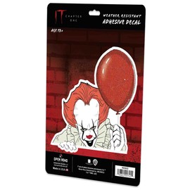 IT Movie Pennywise The Clown Adhesive Vinyl Decal - Creepy Pennywise Sticker for Car, Motorcycle, or Laptop