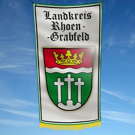 Bayern Landkreis Rhoen-Grabfeld Germany 3x5 feet Flag Banner Vivid Color Double Stitched Brass Grommets (Rhoen-Grabfeld)