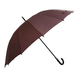 KARRY XL Umbrella Quick Drying Optimum Resistance to Wind and Rain Pongee 190 T Brown White Dots 120 cm, brown