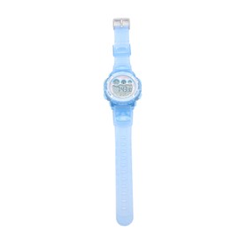 Kids Digital Sport Watch Boys Girls Outdoor Waterproof Electronic Wrist Watch Multi Functional LED Luminous Transparent Light Blue