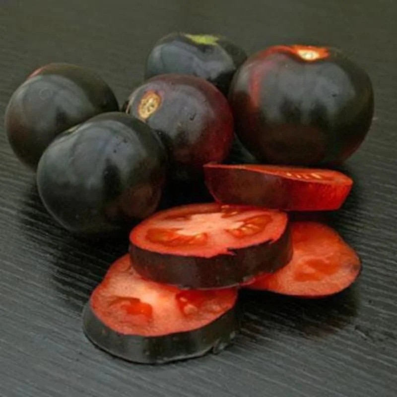 ZEshops 100pcs European Black Cherry Tomato Seeds - Heirloom, Non-GMO,