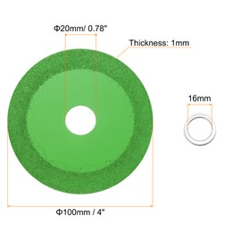 sourcing map 7 Pack Glass Cutting Disc 4 Inch for rotary tool Diamond Cutting Discs Ultra-Thin Saw Blade Wheel with 4/5" Arbor for Cutting Grinding Jade Crystal Tile Ceramic