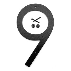 8 inch Large Modern House Numbers for outside, Black plastic floating number with hardware included (9)