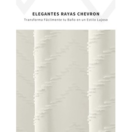 SCHIB Cortina de Baño para Ducha, Cortina de Ducha Tipo Gofre, Cortina de Regadera de Tela de Algodón Mezcla con Tejido de y Ojales de Metal Resistentes Al Óxido, Impermeable para Hogar, Hotel Baño