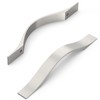 FURNIWARE Pack of 10 Brushed Nickel Kitchen Handles, D-Shape Drawer
