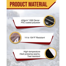 FoundGo 2x2.5m（79" H x 98" W） Outdoor Vinyl Curtain [16oz/14mil 0.3mm] Heavy Duty Clear Tarp Waterproof Vinyl Tarps Waterproof & UV Resistant Vinyl Patio Enclosure - Height x Width