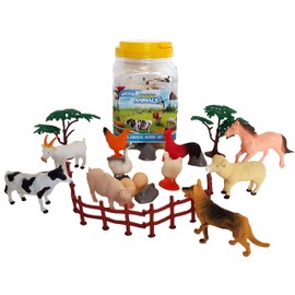 Playscene Large Farm Animal Toy Figurine Set (Farm Animals)