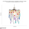 Modern Waterfall Design Easy Fit Pendant Shade with Multi Coloured