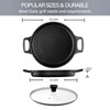 S·KITCHN Cast Aluminum Griddle Pan for Stovetop with Lid -