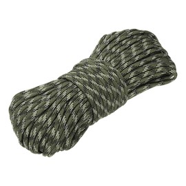 sourcing map 650 Paracord 100 Feet, 4mm 9 Strand Parachutes Cord Spool Survival Strong Rope String for Camping Hiking Fishing, Olive Green Camouflage