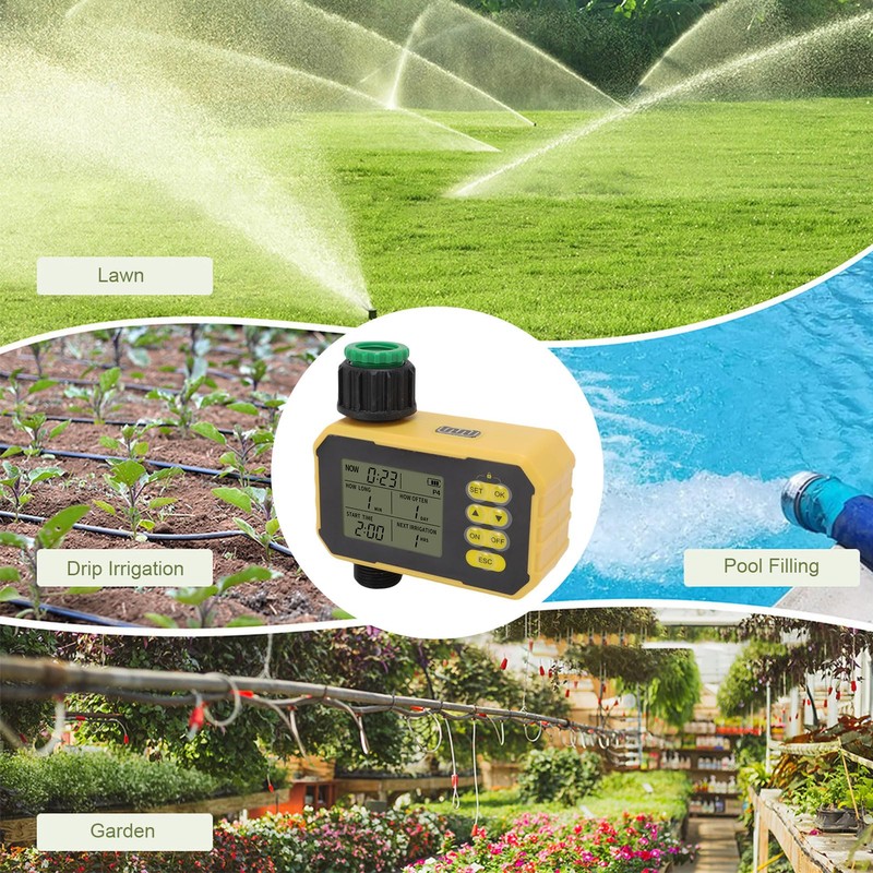 Sprinkler Timer, Smart Water Timer with Adjustable Solar Panel, Type