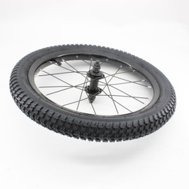 16 Inch Kids Bike Front Wheels Replacement with Solid Air Rubber Tire and Inner Tube, Bicycle Bike Wheels Don't Fit with Huffy Bike