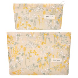 MBAIYO 2 Stück Reise Kosmetiktasche, 2 Größe Kulturtasche Florales Bedruckte Makeup Tasche Organizer Reißverschluss Tragbar Schminktäschchen Kulturbeutel Multifunktionale Waschtasche für Damen Mädchen