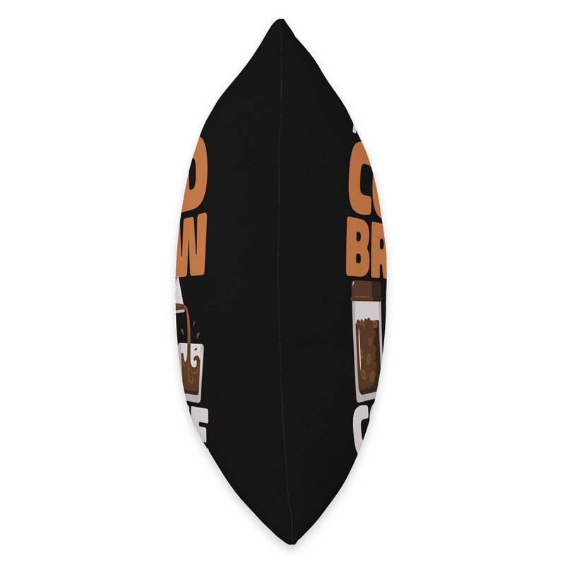 Powered By Cold Brew Coffee Iced Coffee Throw Pillow