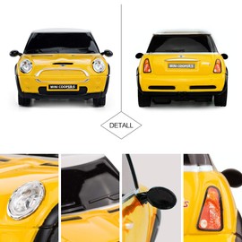 Mini Cooper S Yellow 1:24 RC Toy Car, Remote Control Car, Kids gift