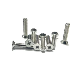 M4 (4mm x 12mm Incl Head) Pozi Countersunk Machine Screws - A2 Grade Stainless Steel (Pack of 20)