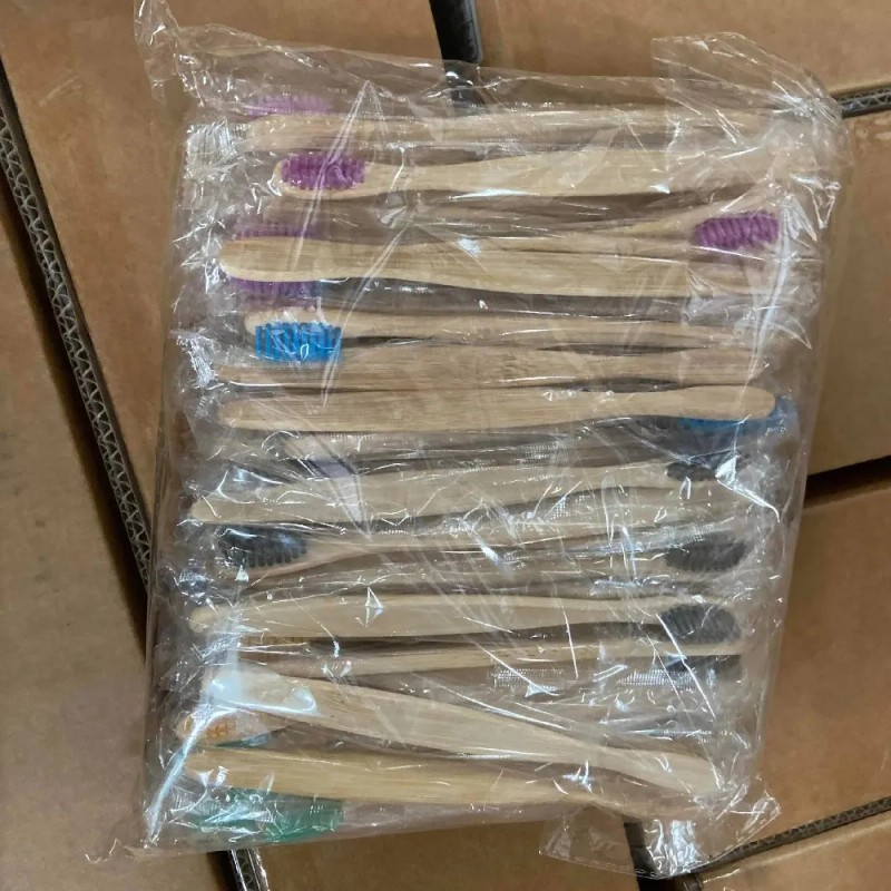 Cepillos De Dientes De Bambú Con Cerdas Suaves, 60 Uds