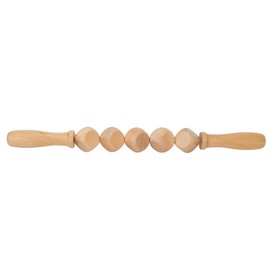 Fascia Massage Roller Meridian Dredgin Wooden Scraping Rods with 5pcs Round Dices for Body Relief