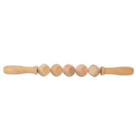 Fascia Massage Roller Meridian Dredgin Wooden Scraping Rods with 5pcs Round Dices for Body Relief