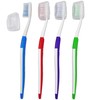 4 x Adult Toothbrushes with Covers ~ Family Bulk Pack