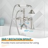gotonovo Deck Mount Tub Bathtub Faucet Clawfoot with Handheld Shower