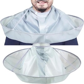 [Grutiu] Hairdressing Cape, Haircut Apron, Saving Cost, Self Hairdresser, Easy to Use, For Adults and Children, Self Haircuting, Apron, Use (Gray), gray
