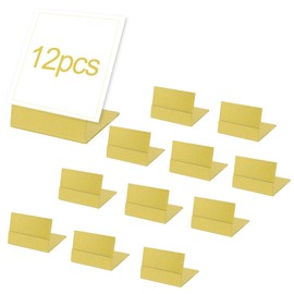 ANJUU Table Number Holders,12Pcs Meta Place Card Holders,Photo Holders for Tables,Gold Picture Holders for Weddings,Centerpieces,Party, Birthday,Memo Notes,Photos(Gold)