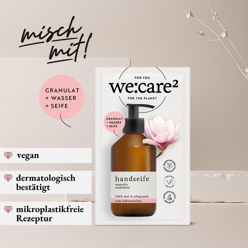 we:care² Soap Powder Set with Bottle (Granules) Magnolia/Sandalwood - 29