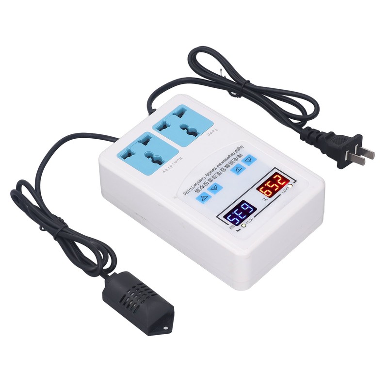 Temperature Humidity Controller -20~60℃ 0~100.0%RH LCD Display Humidistat Thermostat AC