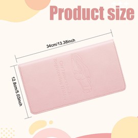 PACLVIO Car Registration and Insurance Holder, Leather Vehicle Card Document Glove Box Organizer, Universal Car Accessories Vehicle Glove Box Car Organizer for Document, License, Cards (Pink)