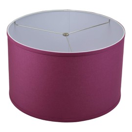 FenchelShades.com 18" Top Diameter x 18" Bottom Diameter 11" Height Cylinder Drum Lampshade USA Made (Plum)
