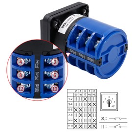 Heschen Universal Rotating Cam Selector Switch SZW26-32/133133.3 660V 32A 5 Position 3 Phase 12 Terminals CE