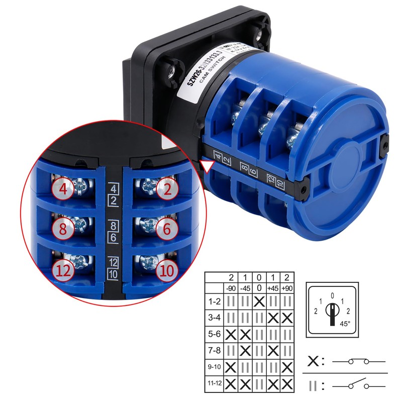 Heschen Universal Rotating Cam Selector Switch SZW26-32/133133.3 660V 32A 5