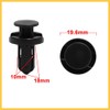 REPAIROCK 10pcs 10mm Hole Black Car Fender Bumper Plastic Rivet