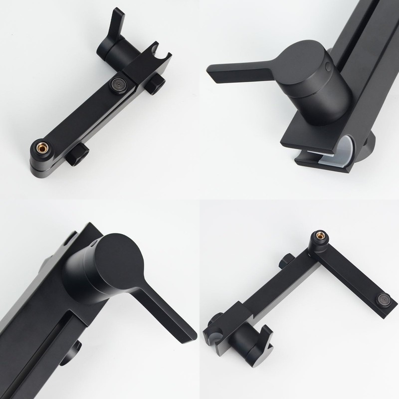PHASAT Wall Mount Tub Faucet with Hand Shower, 6 Inch
