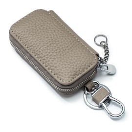 LedLis Key Case, Smart Key Case, Key Holder, Women's, Men's, Mini Pouch, Stylish, Leather, Cute, Small Items, Coin Case, Key Chain, sand beige