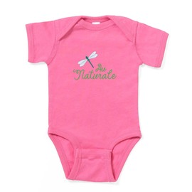 CafePress Au Naturale Cute Baby Bodysuit Romper Dark Raspberry