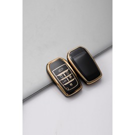 Kinotaka Toyota TPU Smart Key Case, Alphard, Vellfire 30 Series, Late and Early Period, New Sienta, 6 Buttons, Perfect Size Key Cover, Black