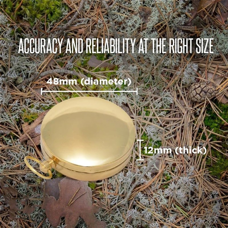 Portable Brass Pocket Compass Camping Hiking Navigation Small Watch Map