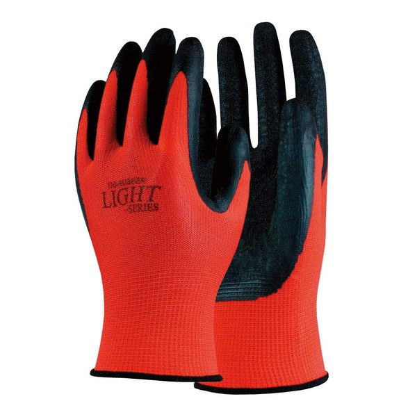 Otafuku Gloves Natural Rubber Back Gloves [13 Gauge Gloves: Polyester] A-385 Red M [Set of 10 Pairs]