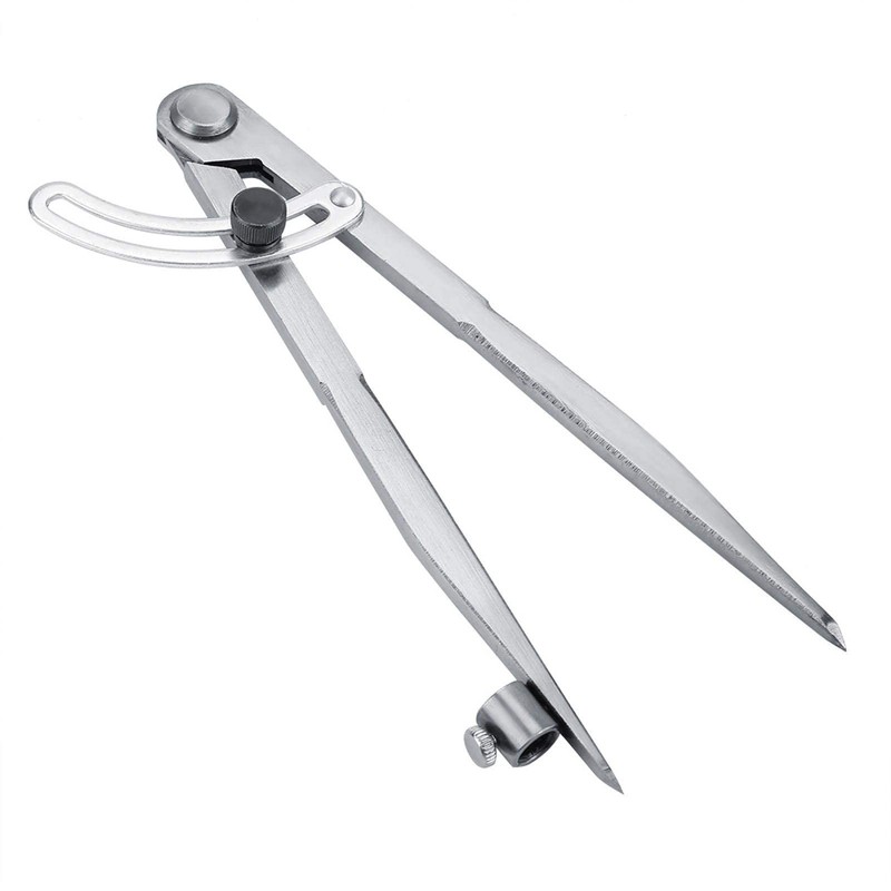 Akozon Leather Compass 200 mm Wing Leather Divider Rotating Tool