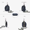 JEMINAL Nylon Double Zipper Coin Wallet with Belt Loop &