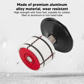 Bike Headset Expander Stem Top Cover, Aluminum Alloy Compression Plug Star Nut for Mountain Bike Road Bike Expansion Front Fork Steer(Black)