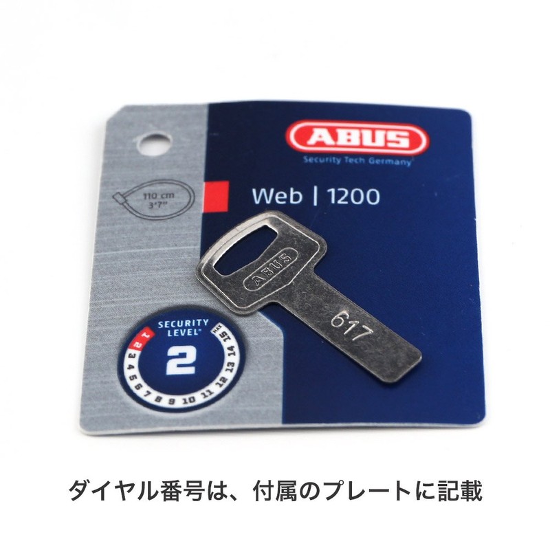 ABUS 1200 Bicycle Key Lock Road Bike Key Chain Lock